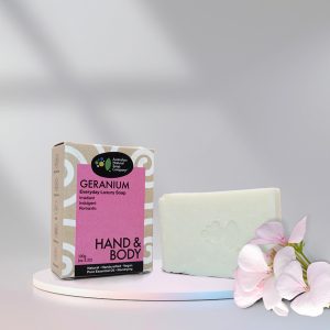 Australian Natural Soap Company 天竺葵精油手工皂 Geranium Soap 包裝外盒&手工皂