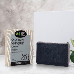 Australian Natural Soap Company 油性肌膚潔面皂 (添加清爽控油的活性碳和茶樹精油) Oily Skin Facial Cleanser - Activated Charcoal & Tea Tree 包裝外盒&手工皂