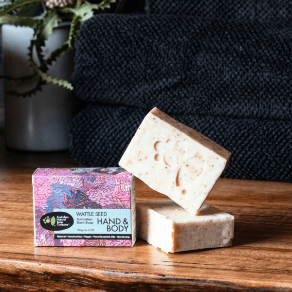 Australian Natural Soap Company 金籽沁潤皂 Wattle Seed Soap 包裝外盒&手工皂