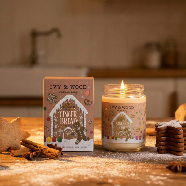 聖誕蠟燭-3 【IVY&WOOD】聖誕香氛蠟燭-幸福薑餅